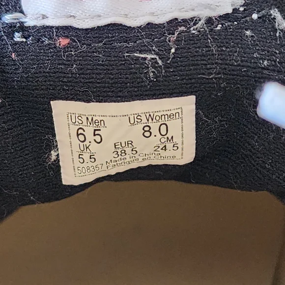 Vans Black and White Women's Sneakers - Picture 10 of 12